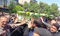 تشییع پیکر ۲ شهید مرزبانی در کردستان
